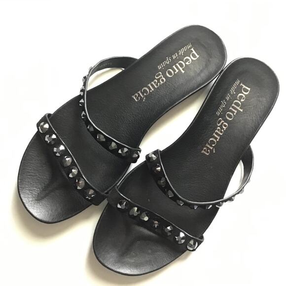 PEDRO GARCIA Crystal Studded Sandals Size 10/EUR 40 - Picture 1 of 4